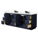 Miranda 84" Free Standing Double Basin Vanity Set with Cabinet and Quartz Vanity Top - image 3