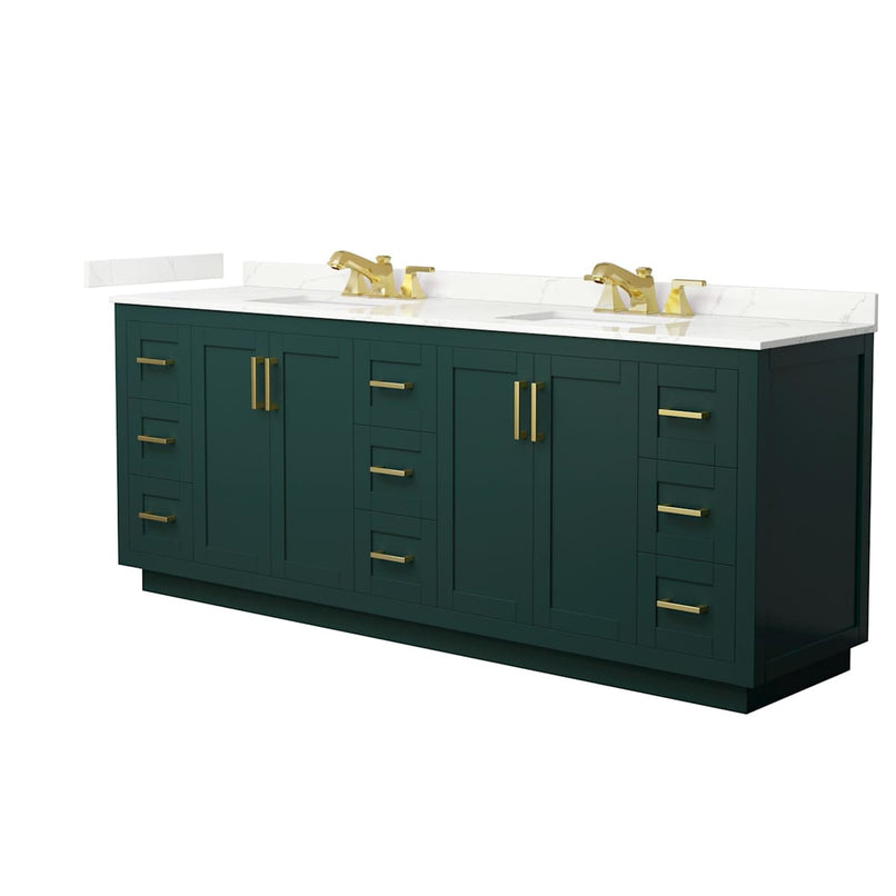 Miranda 84" Free Standing Double Basin Vanity Set with Cabinet and Quartz Vanity Top - image 15