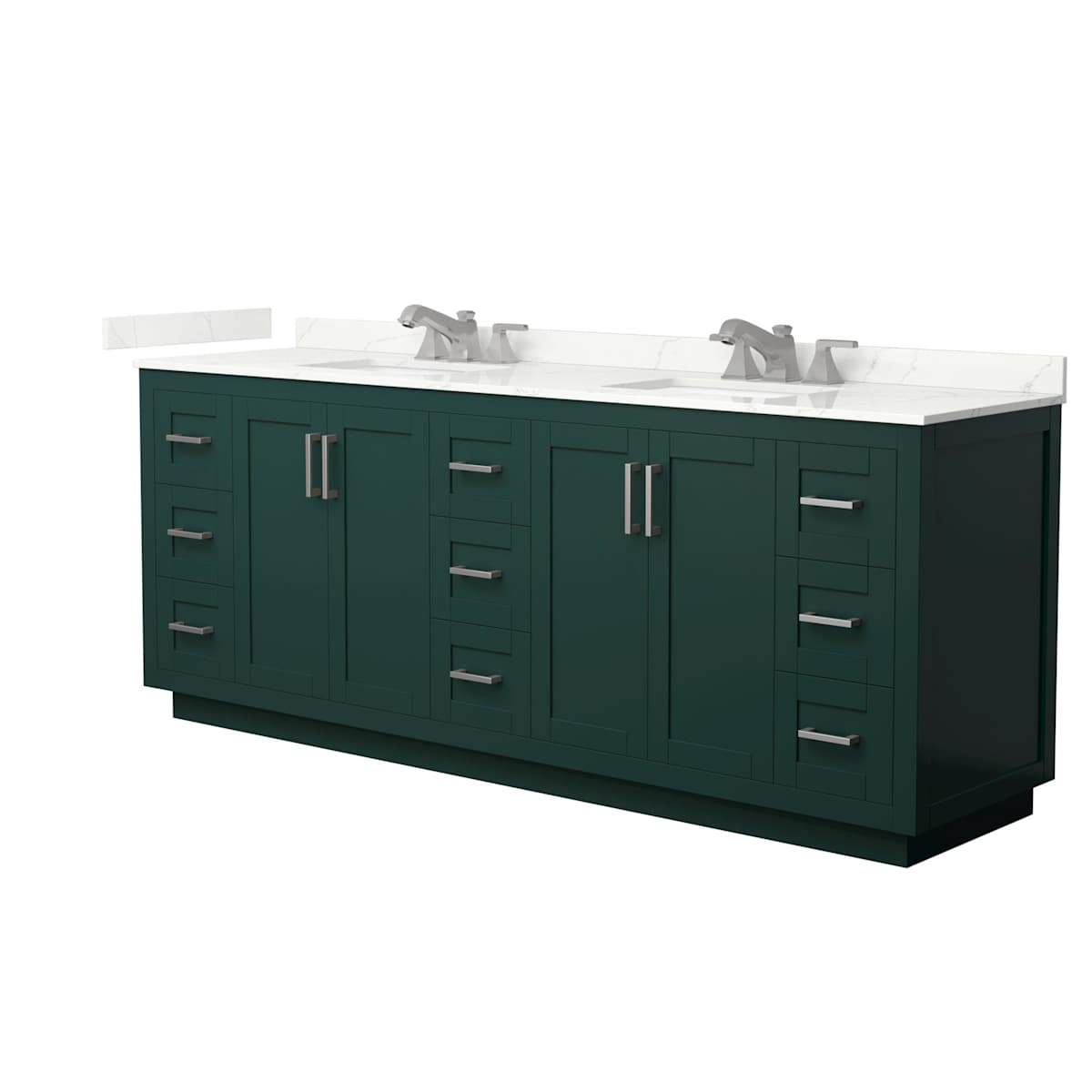 Miranda 84" Free Standing Double Basin Vanity Set with Cabinet and Quartz Vanity Top - image 17