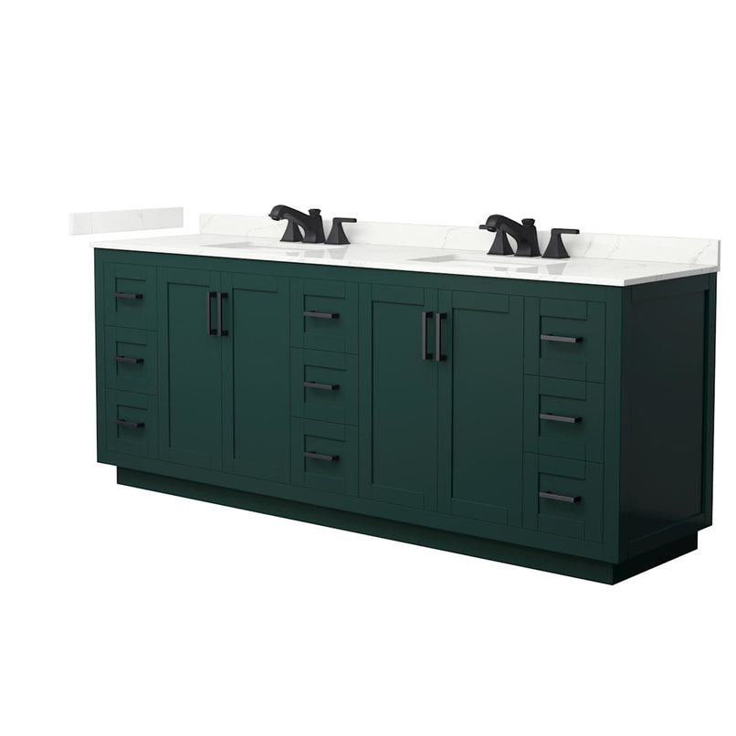 Miranda 84" Free Standing Double Basin Vanity Set with Cabinet and Quartz Vanity Top - image 21
