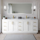 Miranda 84" Free Standing Double Basin Vanity Set with Cabinet and Marble Vanity Top - image 1