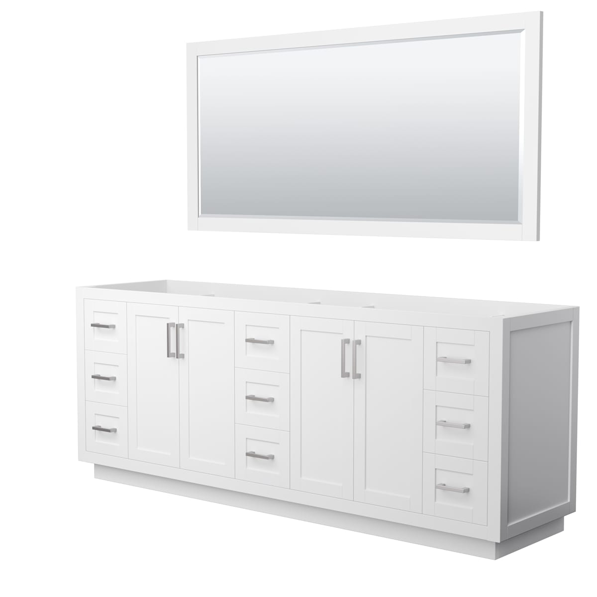 Miranda 84" Double Free Standing Vanity Cabinet - Less Vanity Top