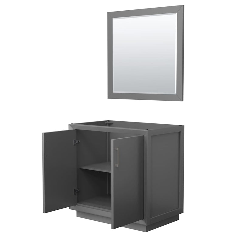 Strada 35" Single Free Standing Vanity Cabinet - Less Vanity Top - image 2