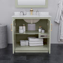 Strada 35" Single Free Standing Vanity Cabinet - Less Vanity Top - image 10