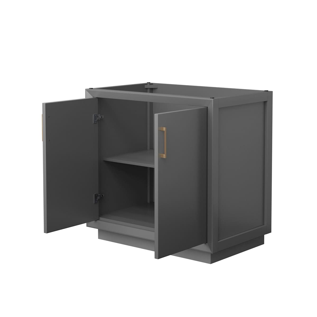 Strada 35" Single Free Standing Vanity Cabinet Only - Less Vanity Top - image 7