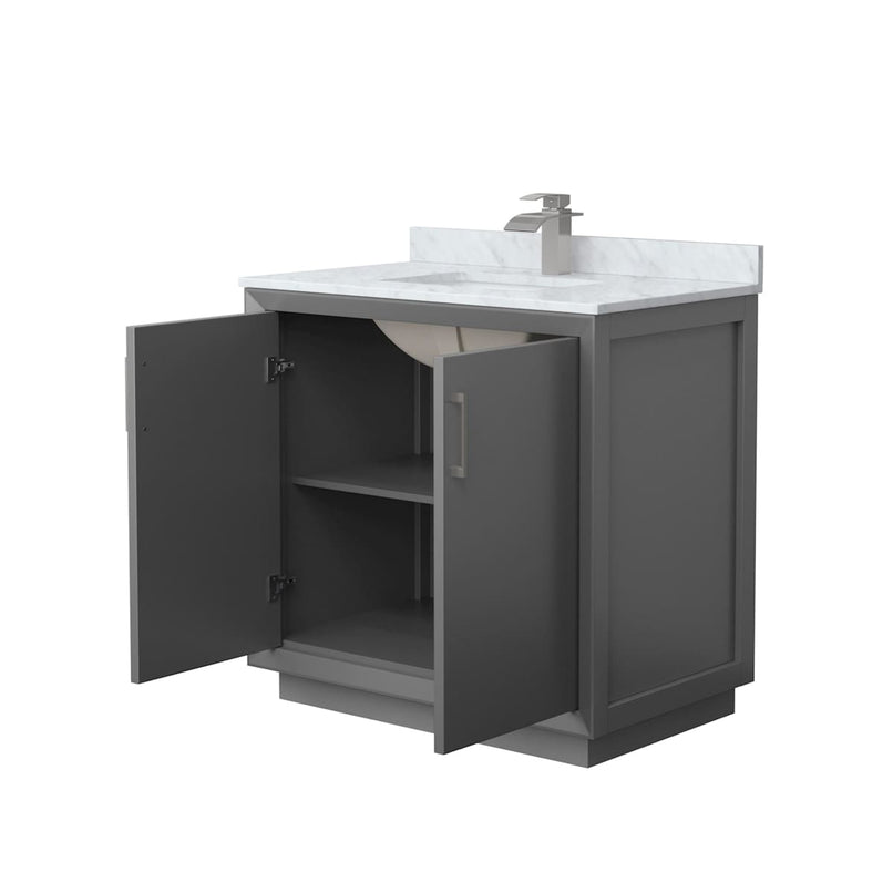 Strada 36" Free Standing Single Basin Vanity Set with Cabinet and Marble Vanity Top - image 2