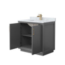 Strada 36" Free Standing Single Basin Vanity Set with Cabinet and Marble Vanity Top - image 8