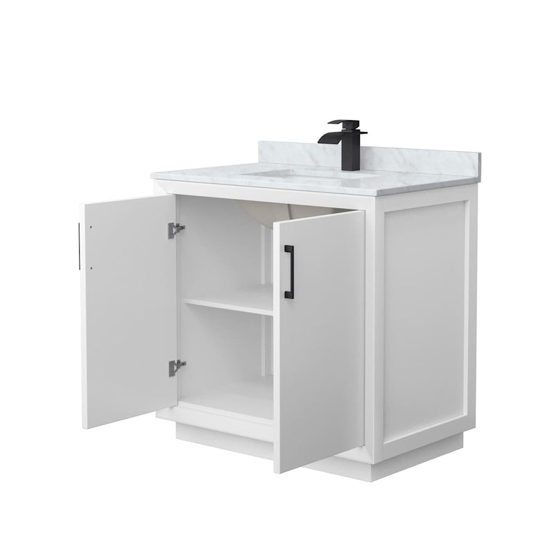 Strada 36" Free Standing Single Basin Vanity Set with Cabinet and Marble Vanity Top - image 13