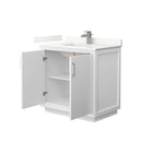 Strada 36" Free Standing Single Basin Vanity Set with Cabinet and Quartz Vanity Top - image 2