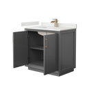 Strada 36" Free Standing Single Basin Vanity Set with Cabinet and Quartz Vanity Top - image 18