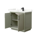Strada 36" Free Standing Single Basin Vanity Set with Cabinet and Quartz Vanity Top - image 21