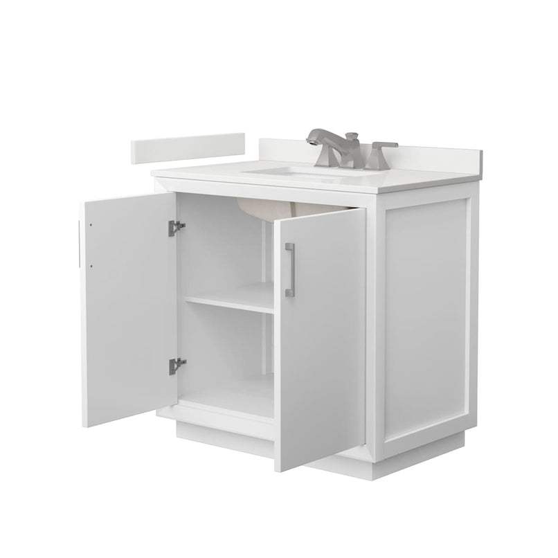 Strada 36" Free Standing Single Basin Vanity Set with Cabinet and Quartz Vanity Top - image 8