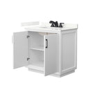 Strada 36" Free Standing Single Basin Vanity Set with Cabinet and Quartz Vanity Top - image 9