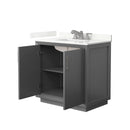 Strada 36" Free Standing Single Basin Vanity Set with Cabinet and Quartz Vanity Top - image 11