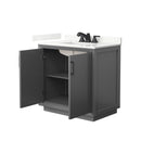 Strada 36" Free Standing Single Basin Vanity Set with Cabinet and Quartz Vanity Top - image 12