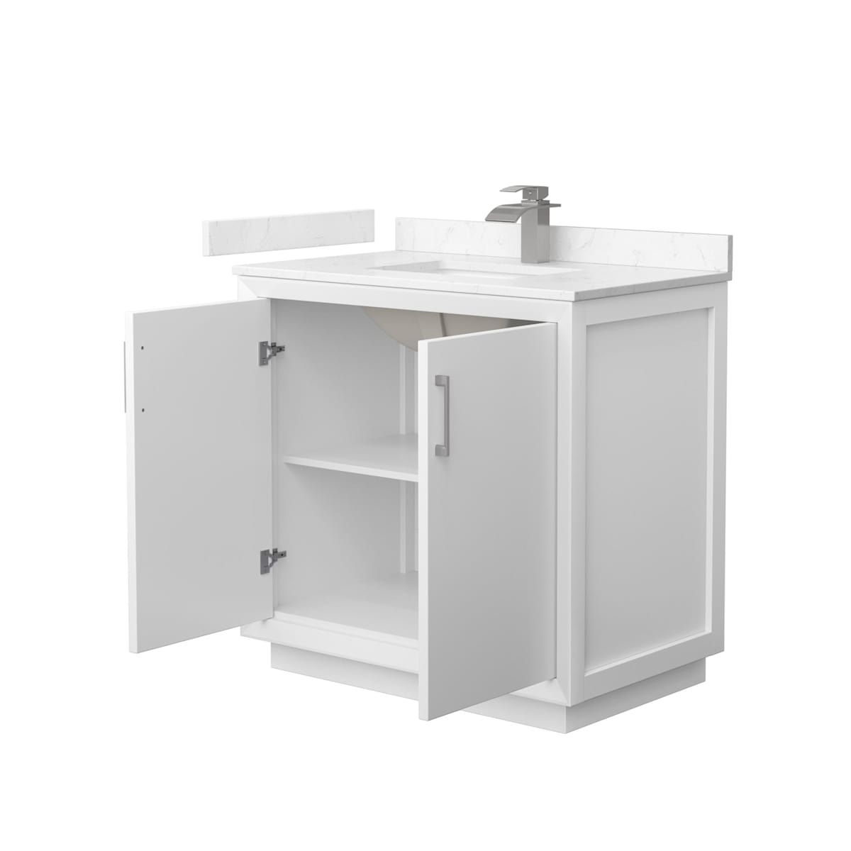 Strada 36" Free Standing Single Basin Vanity Set with Cabinet and Cultured Marble Vanity Top - image 18