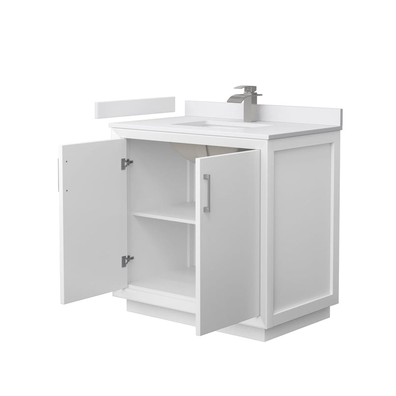 Strada 36" Free Standing Single Basin Vanity Set with Cabinet and Cultured Marble Vanity Top - image 20