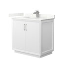 Strada 36" Free Standing Single Basin Vanity Set with Cabinet and Quartz Vanity Top - image 1