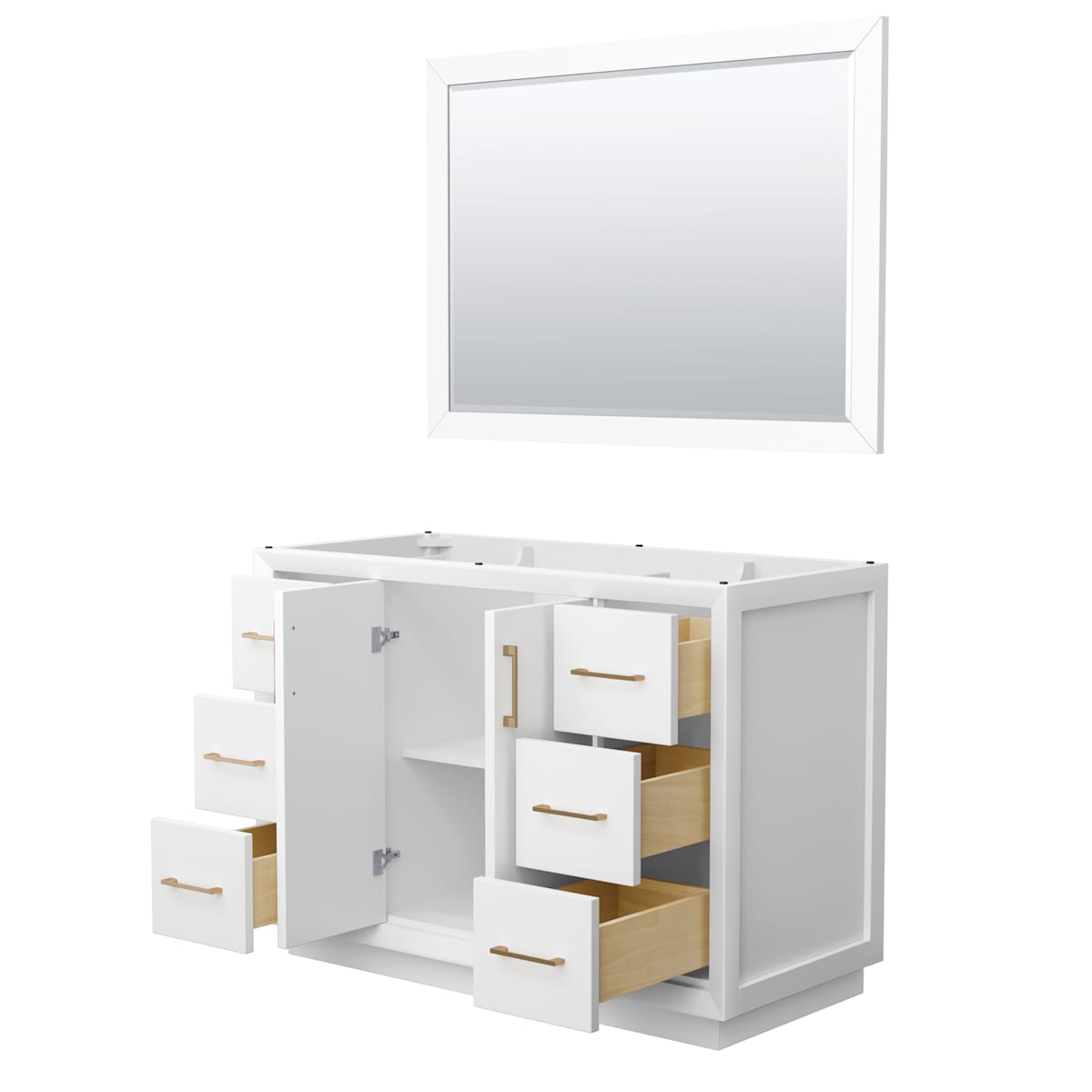 Strada 47" Single Free Standing Vanity Cabinet - Less Vanity Top - image 7