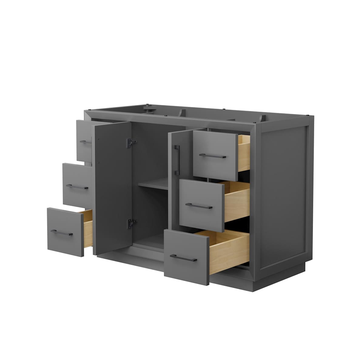 Strada 47" Single Free Standing Vanity Cabinet Only - Less Vanity Top