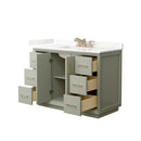 Strada 48" Free Standing Single Basin Vanity Set with Cabinet and Quartz Vanity Top - image 20