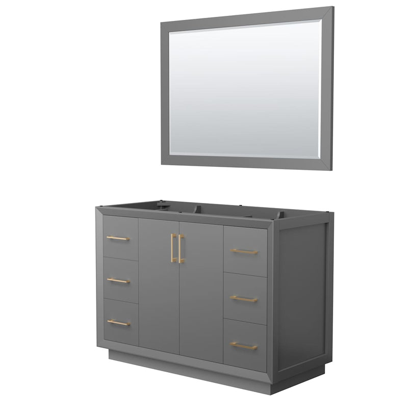 Strada 47" Single Free Standing Vanity Cabinet - Less Vanity Top - image 1