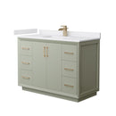Strada 48" Free Standing Single Basin Vanity Set with Cabinet and Cultured Marble Vanity Top - image 1