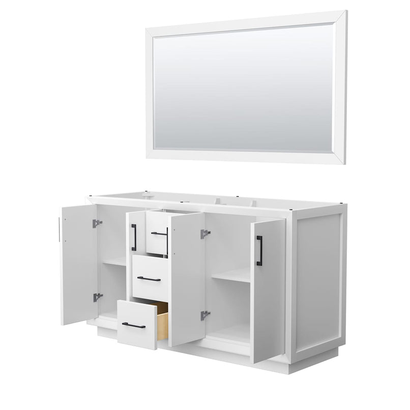 Strada 59" Double Free Standing Vanity Cabinet - Less Vanity Top - image 15