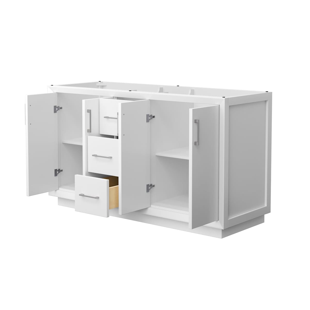 Strada 59" Double Free Standing Vanity Cabinet Only - Less Vanity Top