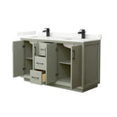 Strada 60" Free Standing Double Basin Vanity Set with Cabinet and Quartz Vanity Top - image 18