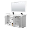 Strada 60" Free Standing Double Basin Vanity Set with Cabinet, Cultured Marble Vanity Top, and Framed Mirror - image 19