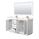 Strada 60" Free Standing Double Basin Vanity Set with Cabinet, Cultured Marble Vanity Top, and Framed Mirror - image 20