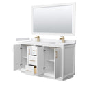 Strada 60" Free Standing Double Basin Vanity Set with Cabinet, Cultured Marble Vanity Top, and Framed Mirror - image 21