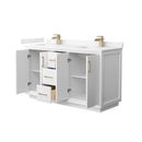 Strada 60" Free Standing Double Basin Vanity Set with Cabinet and Cultured Marble Vanity Top - image 19