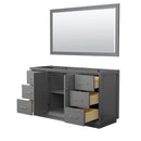 Strada 59" Single Free Standing Vanity Cabinet - Less Vanity Top - image 2