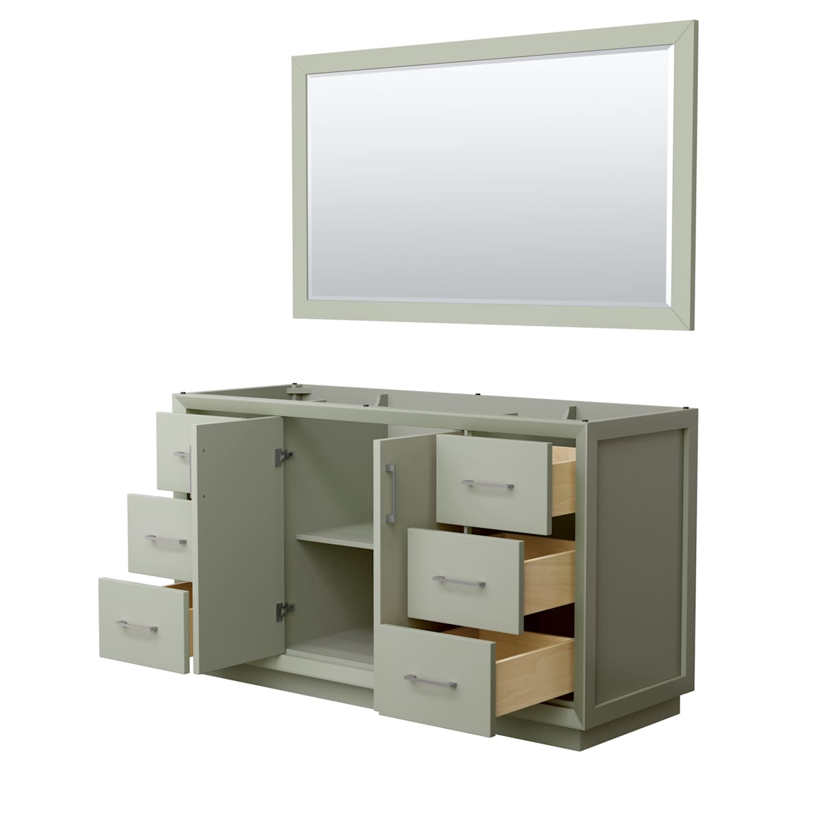 Strada 59" Single Free Standing Vanity Cabinet - Less Vanity Top