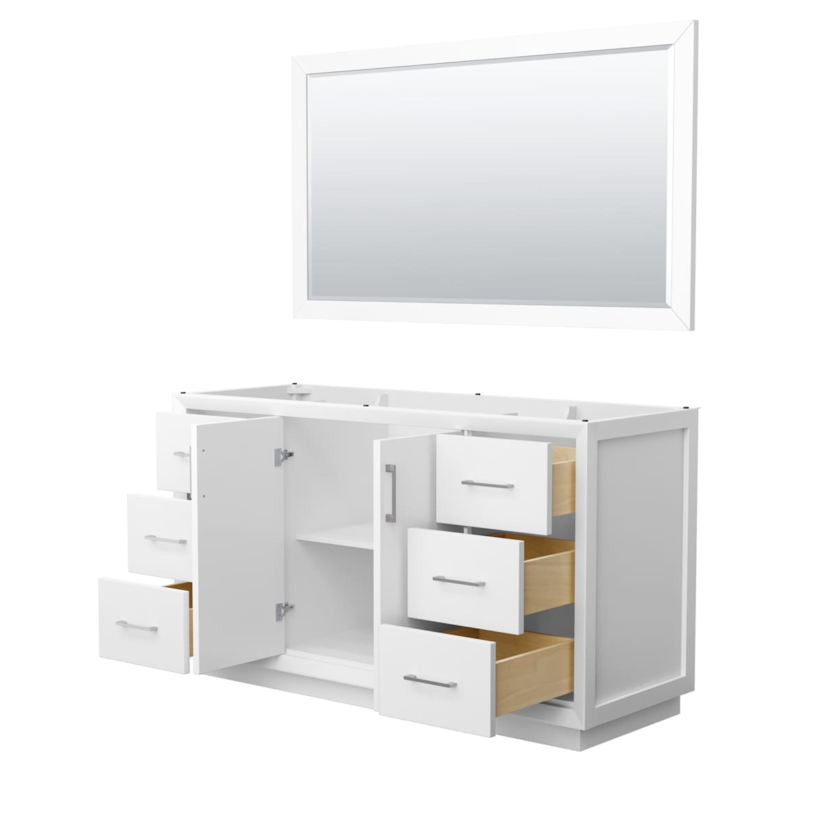 Strada 59" Single Free Standing Vanity Cabinet - Less Vanity Top - image 15