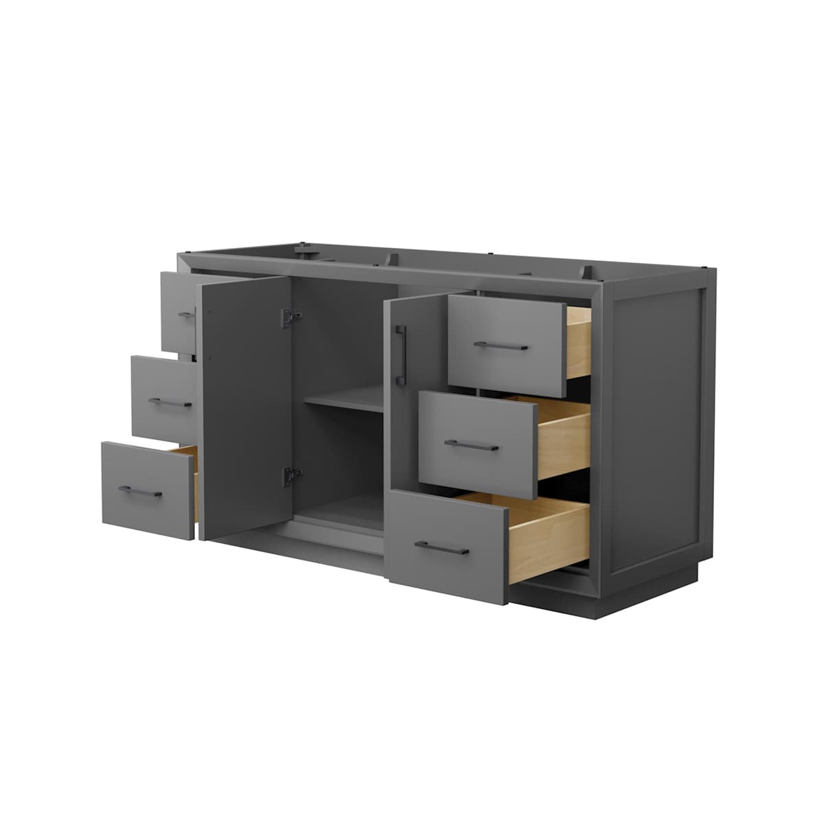 Strada 59" Single Free Standing Vanity Cabinet Only - Less Vanity Top - image 6