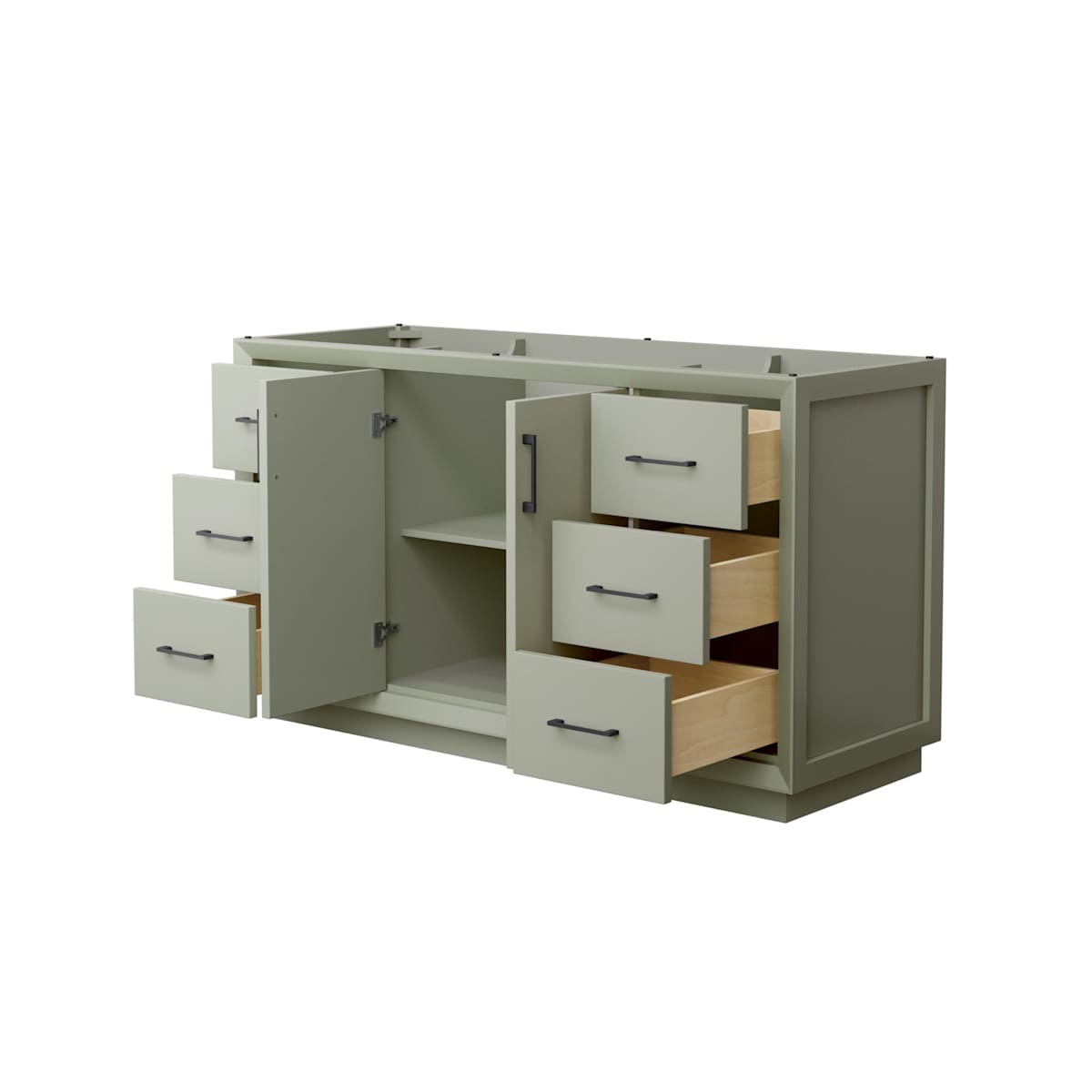 Strada 59" Single Free Standing Vanity Cabinet Only - Less Vanity Top - image 11