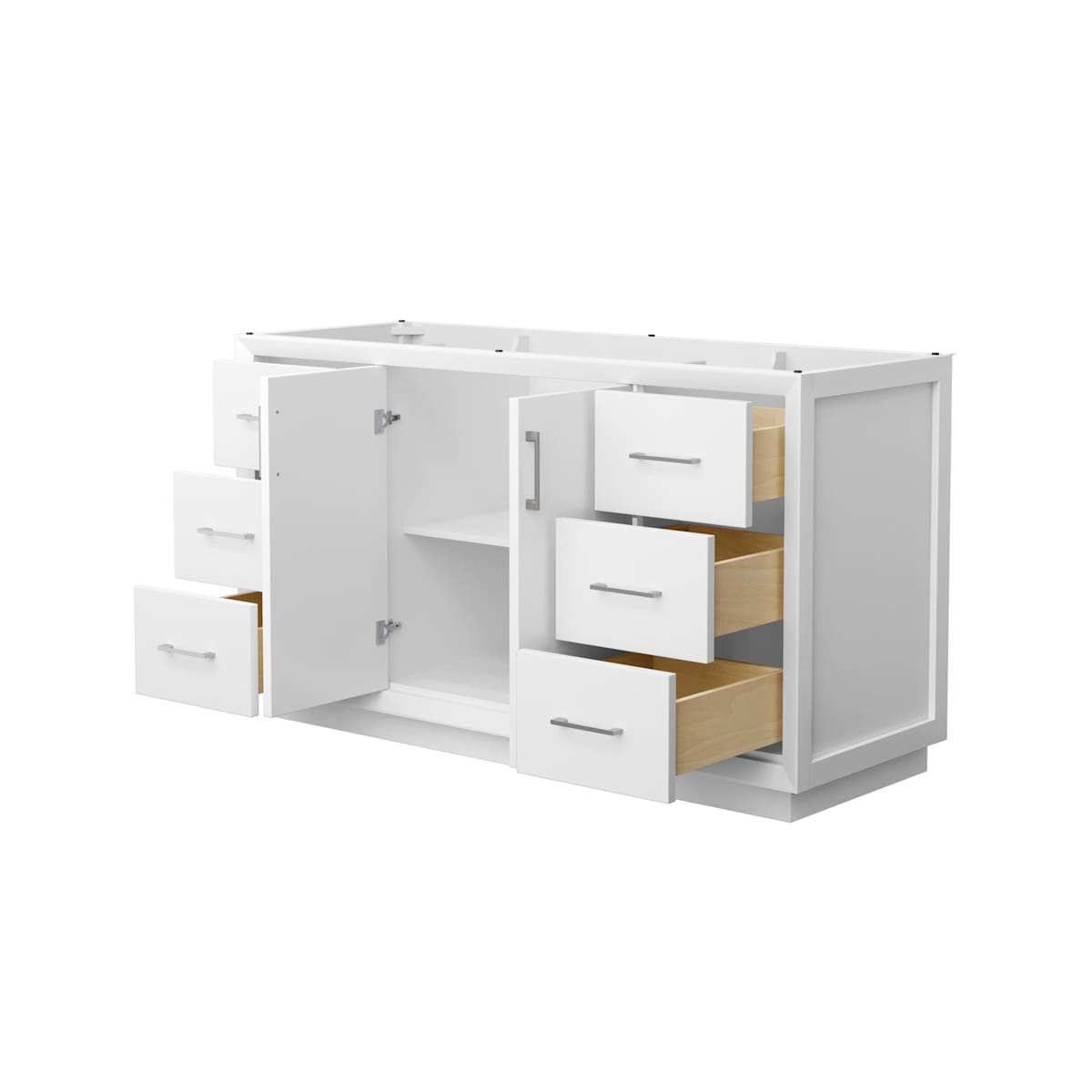 Strada 59" Single Free Standing Vanity Cabinet Only - Less Vanity Top - image 13