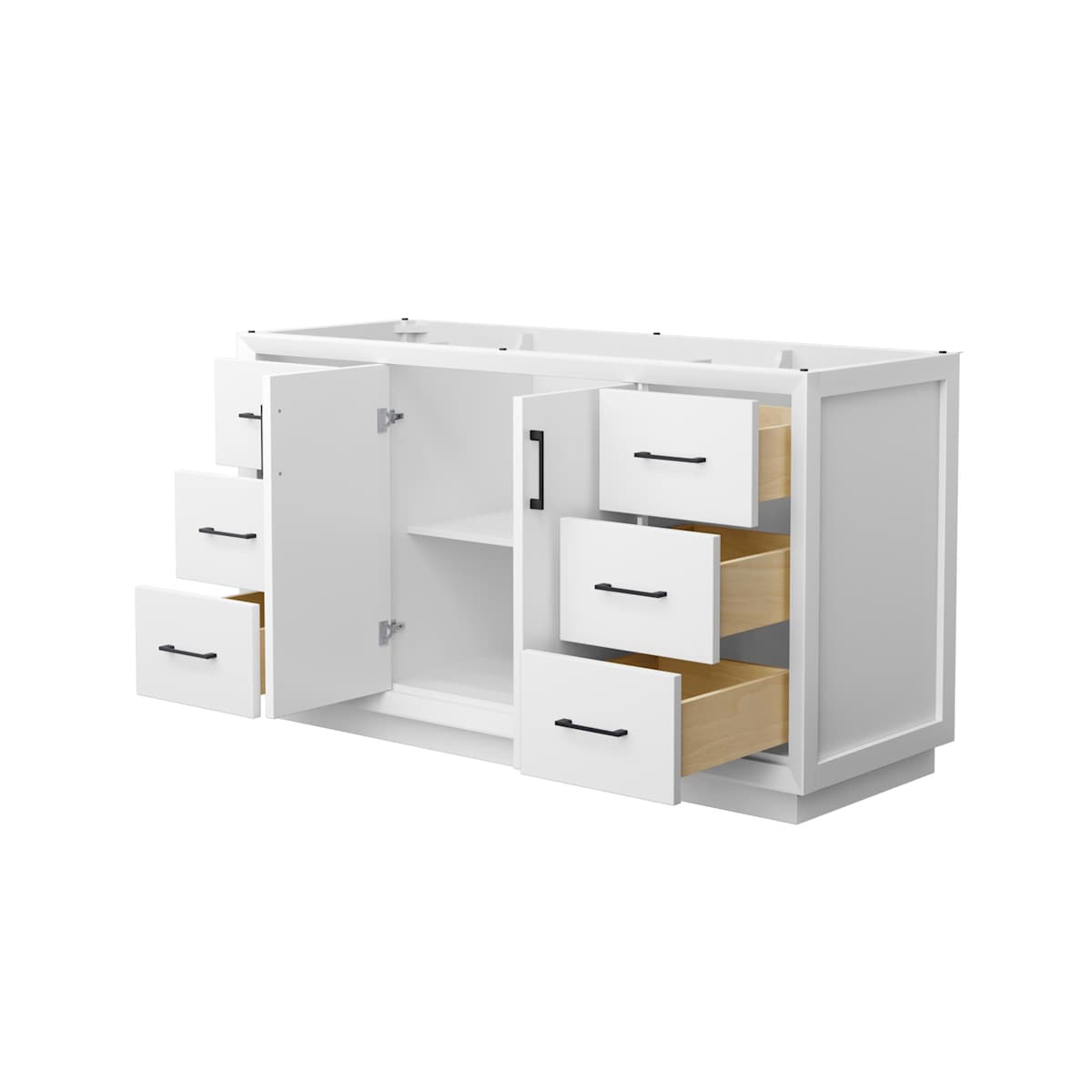 Strada 59" Single Free Standing Vanity Cabinet Only - Less Vanity Top - image 16