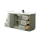 Strada 60" Free Standing Single Basin Vanity Set with Cabinet and Quartz Vanity Top - image 18
