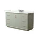 Strada 60" Free Standing Single Basin Vanity Set with Cabinet and Quartz Vanity Top - image 1