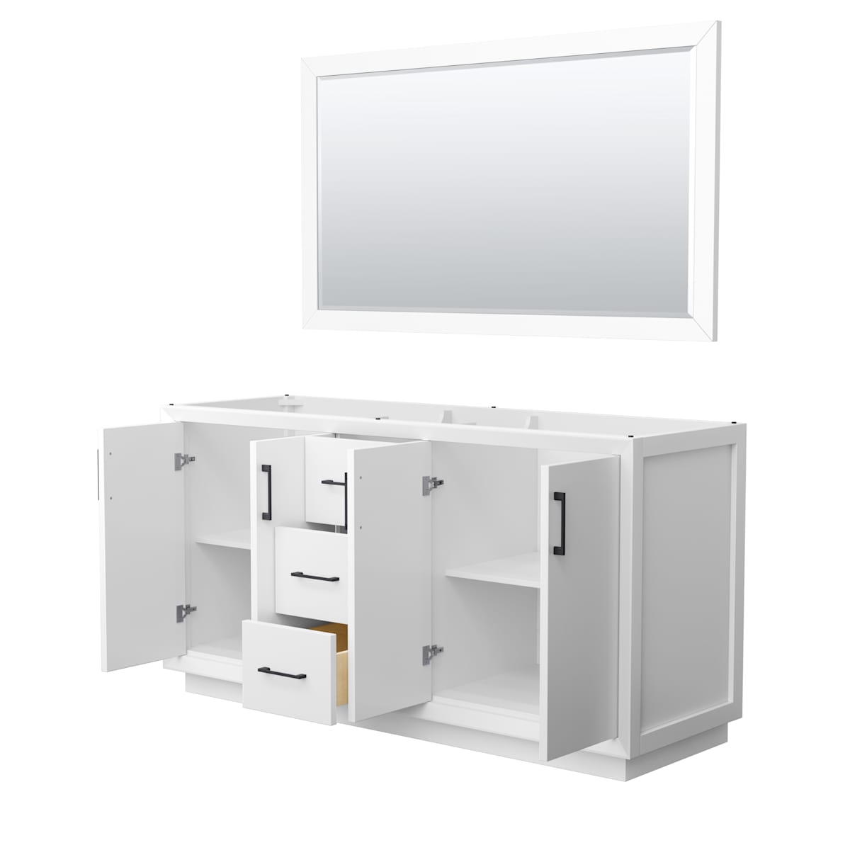 Strada 65" Double Free Standing Vanity Cabinet - Less Vanity Top - image 15