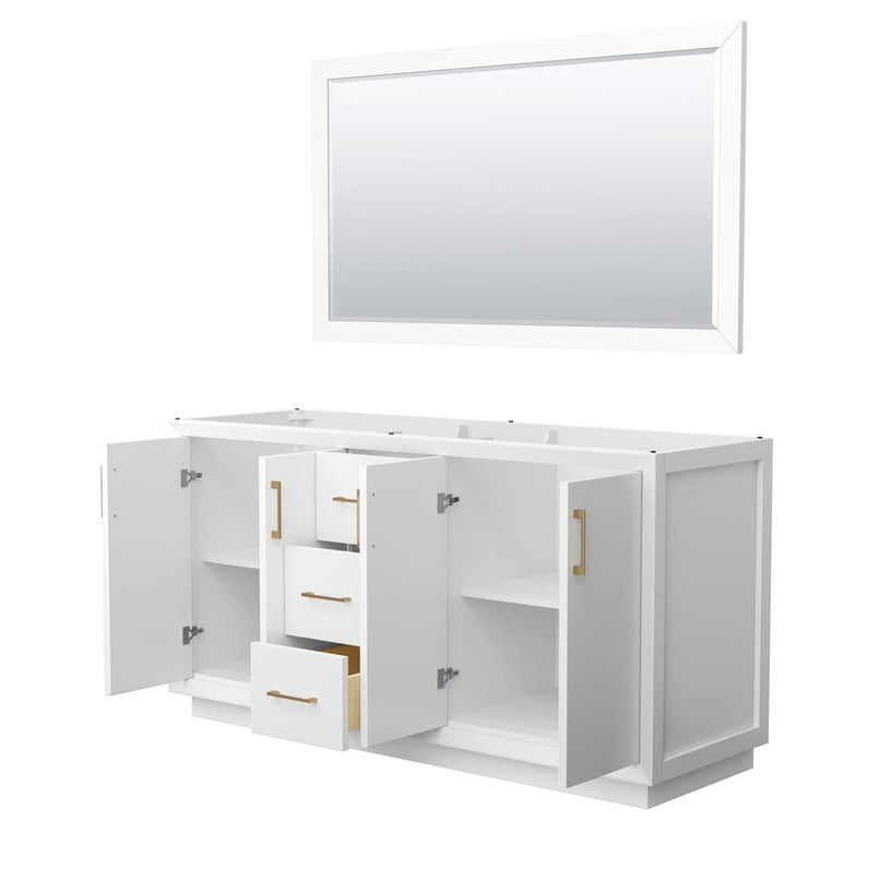Strada 65" Double Free Standing Vanity Cabinet - Less Vanity Top - image 16