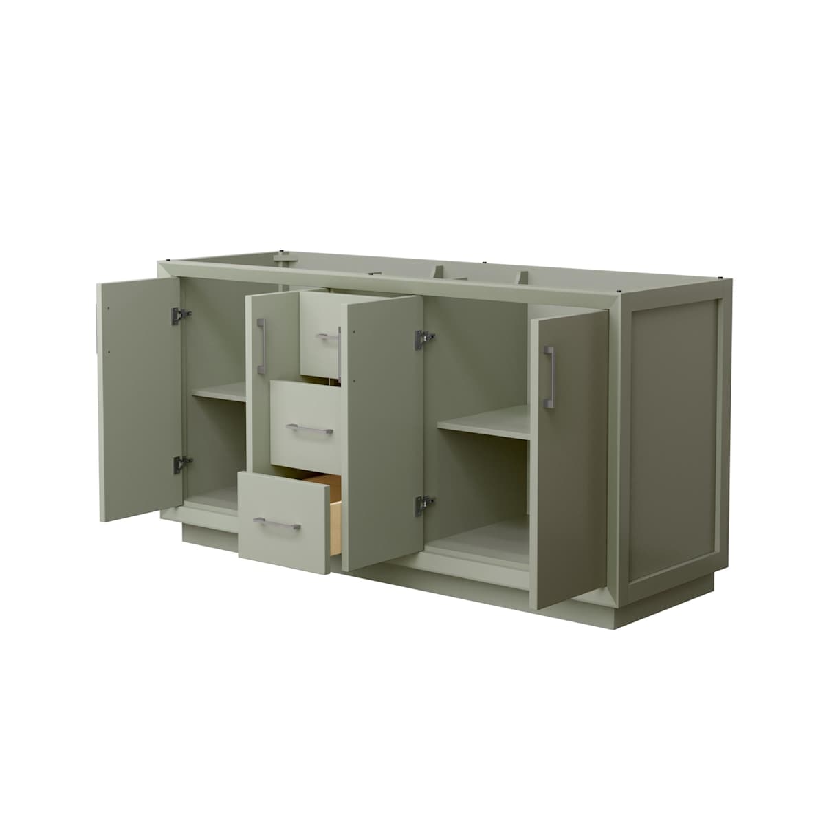 Strada 65" Double Free Standing Vanity Cabinet Only - Less Vanity Top - image 8