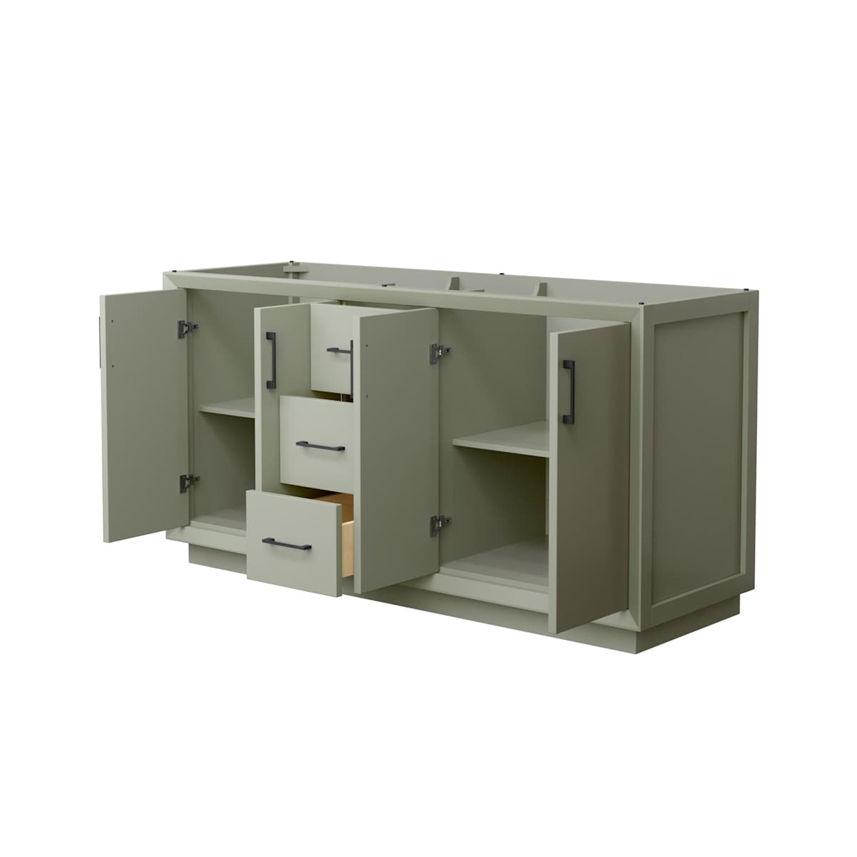 Strada 65" Double Free Standing Vanity Cabinet Only - Less Vanity Top