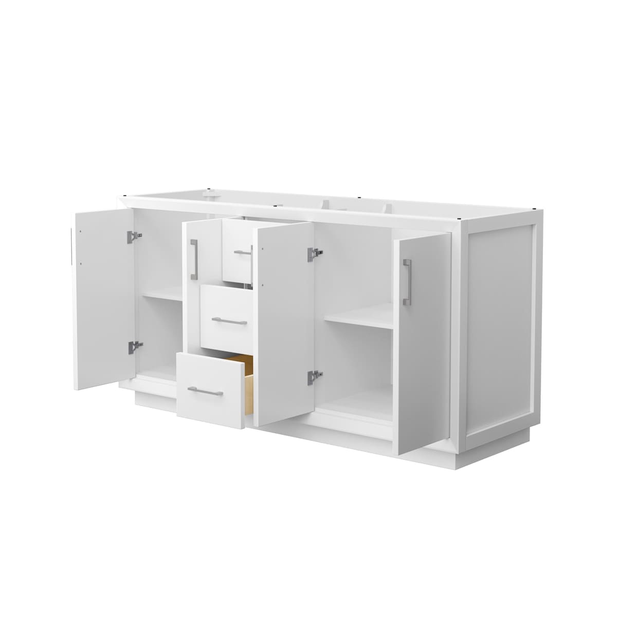 Strada 65" Double Free Standing Vanity Cabinet Only - Less Vanity Top - image 13