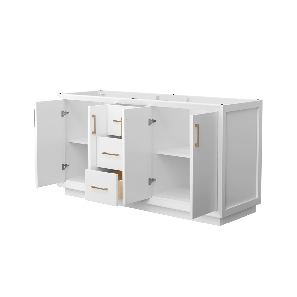 Strada 65" Double Free Standing Vanity Cabinet Only - Less Vanity Top - image 15