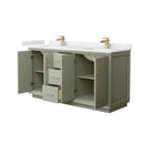 Strada 66" Free Standing Double Basin Vanity Set with Cabinet and Cultured Marble Vanity Top - image 16